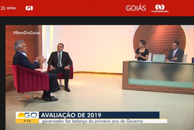 Ronaldo caiado fala do Hutrin na Globo.