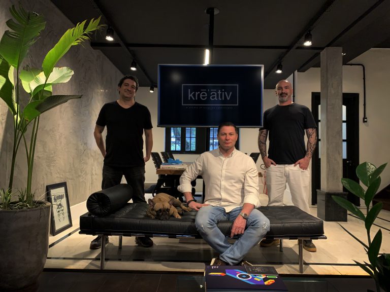 Equipe Kreativ: Andres Rajchenberg, Tiago Russell e Rafa Bohrer