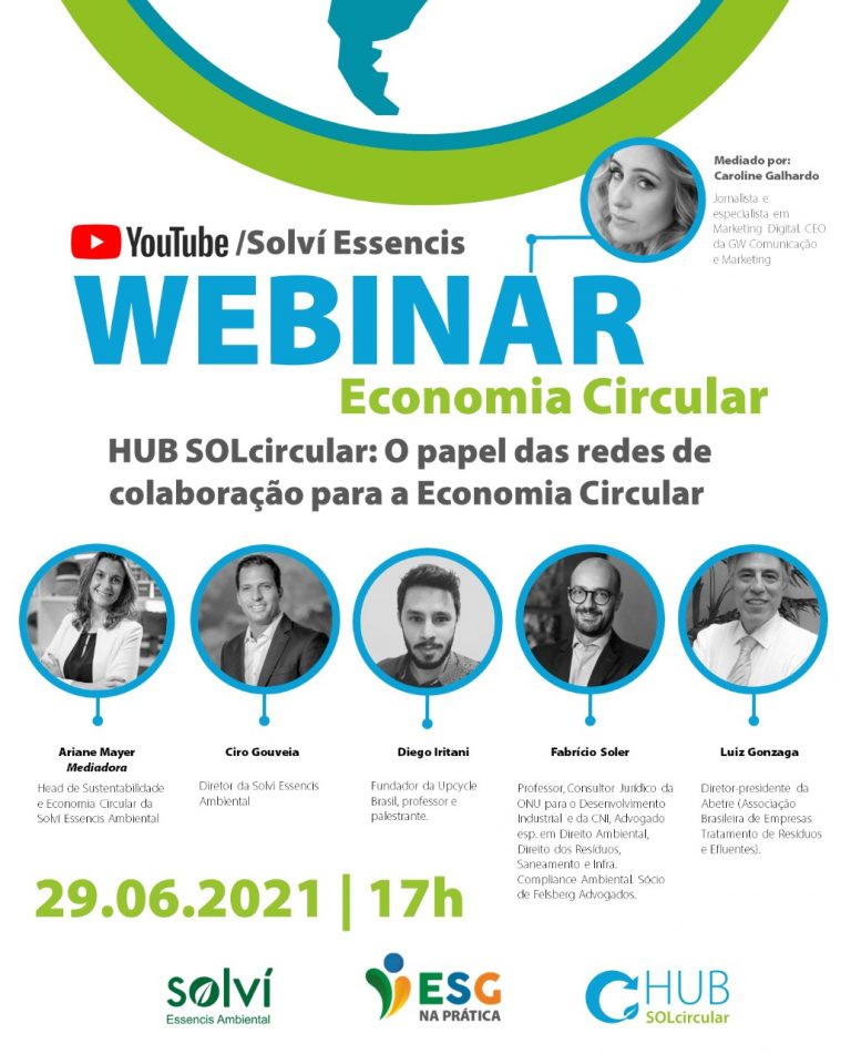 Solví Essencis Ambiental realiza, dia 29 de junho, webinar sobre Economia Circular