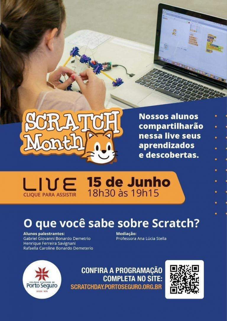 Colégio Visconde de Porto Seguro realiza o 
 VIII Scratch Month Porto – 2021