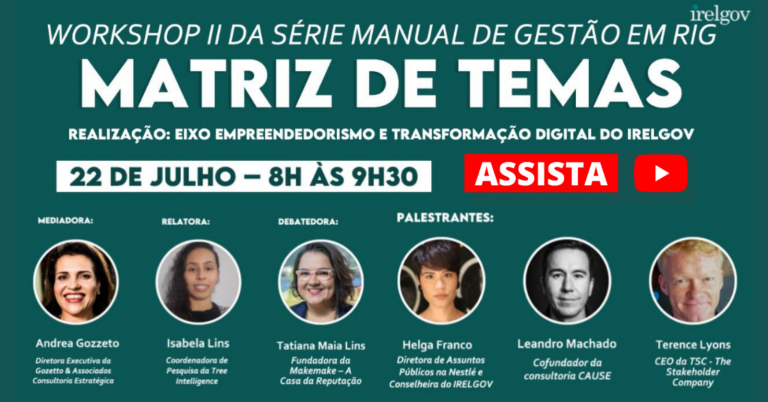 IRELGOV promove segundo workshop da série “Manual de Gestão em RIG”