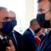 Xavier Bertrand (à gauche), président du Conseil régional des Hauts-de-France, et Emmanuel Macron (à droite), président de la République française, le 14 septembre 2021 à Roubaix. AP - Ludovic Marin