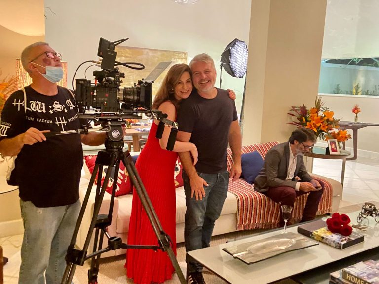 gravações do filme de Naura Schneider e Fred Mayrink