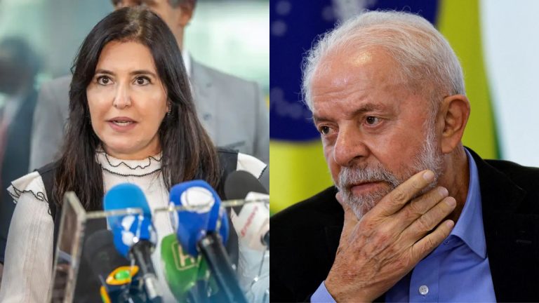 Simone Tebet e Presidente Luiz Inácio Lula da Silva.Reprodução: Diogo Zacarias/MPO e Ueslei Marcelino/Reuters