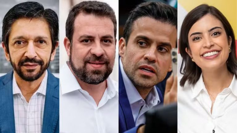 Candidatos das eleições de São Paulo — Foto: Divulgação/Prefeitura de São Paulo; Divulgação/Leandro Paiva; Brenno Carvalho/O Globo; Divulgação/PSB