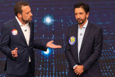 Debate em SP: Boulos usa tom questionador e Nunes esquiva de contato visual